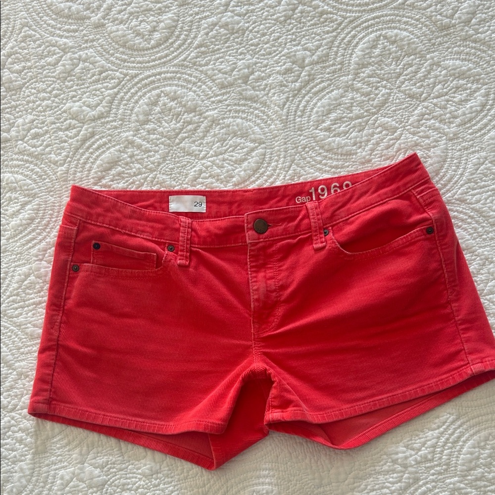 GAP Women's Vibrant Red Jean Shorts